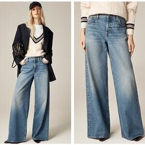 J. CREW Full Length Demi-Boot Jeans Misty Surf Wash Sz 27 {3Q40}